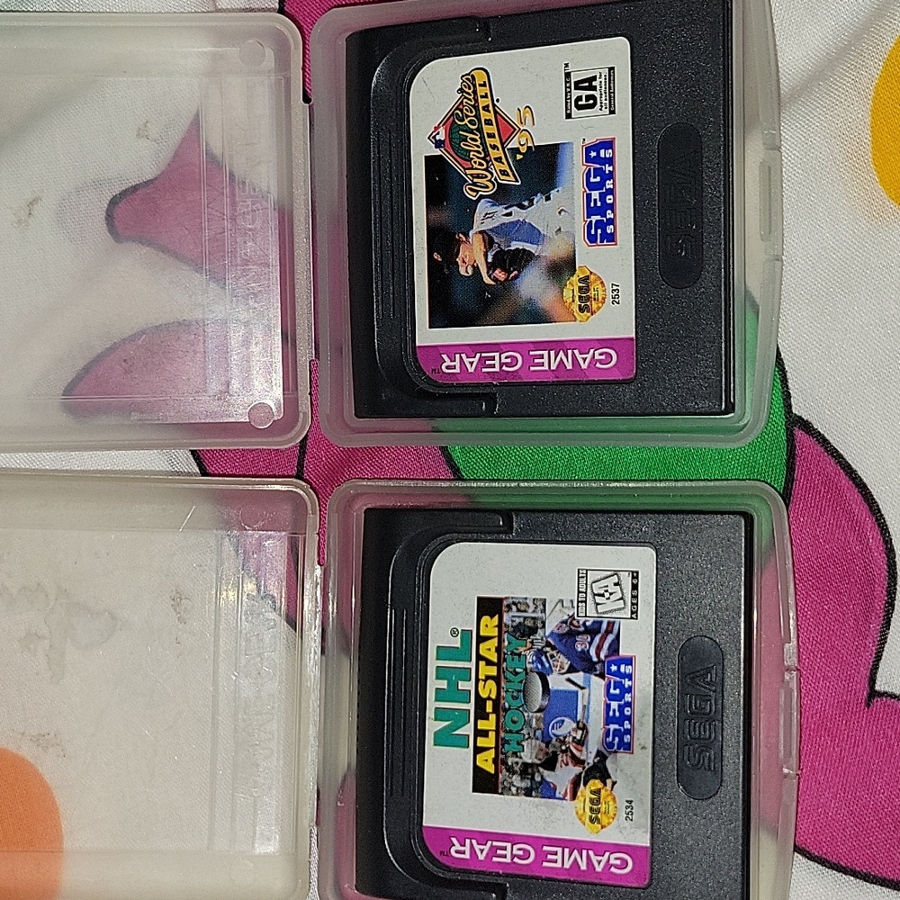 "NHL All-Star" Hockey& World Series Baseball 95 Sega Sports Game w cases